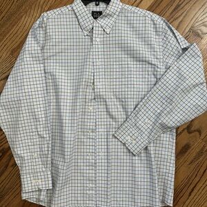 Jos. A. Bank Blue and White Checkered Men's Shirt